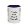 11oz Funny Wirehaired Vizsla Mug, Navy, front view