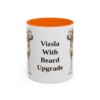 11oz Funny Wirehaired Vizsla Mug, Orange, front view