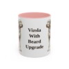 11oz Funny Wirehaired Vizsla Mug, Pink, front view