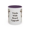11oz Funny Wirehaired Vizsla Mug, Purple, front view
