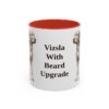 11oz Funny Wirehaired Vizsla Mug, Red, front view