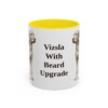 11oz Funny Wirehaired Vizsla Mug, Yellow, front view