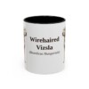 11oz Wirehaired Vizsla Latin Mug, Black, front view