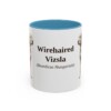 11oz Wirehaired Vizsla Latin Mug, Light Blue, front view