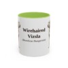11oz Wirehaired Vizsla Latin Mug, Light Green, front view