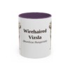 11oz Wirehaired Vizsla Latin Mug, Purple, front view