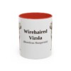 11oz Wirehaired Vizsla Latin Mug, Red, front view