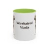 11oz Wirehaired Vizsla Mug, Light Green, front view