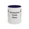 11oz-wirehaired-vizsla-mug-mom-navy 11oz Wirehaired Vizsla Dog Mom Mug, Navy, front view