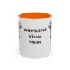 11oz-wirehaired-vizsla-mug-mom-orange 11oz Wirehaired Vizsla Dog Mom Mug, Orange, front view