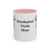 11oz-wirehaired-vizsla-mug-mom-pink 11oz Wirehaired Vizsla Dog Mom Mug, Pink, front view