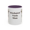 11oz-wirehaired-vizsla-mug-mom-purple 11oz Wirehaired Vizsla Dog Mom Mug, Purple, front view