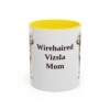 11oz-wirehaired-vizsla-mug-mom-yellow 11oz Wirehaired Vizsla Dog Mom Mug, Yellow, front view
