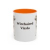 11oz Wirehaired Vizsla Mug, Orange, front view