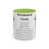 11oz Wirehaired Vizsla Mug, Light Green, front view