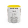 11oz Wirehaired Vizsla Mug, Yellow, front view