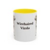 11oz Wirehaired Vizsla Mug, Yellow, front view