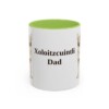 11oz Xoloitzcuintli Dog Dad Mug, Light Green, front view