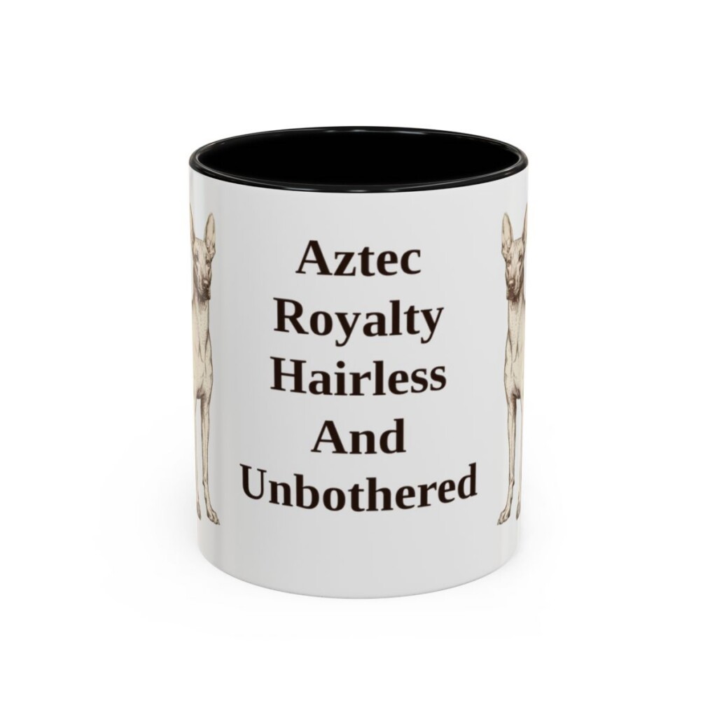 11oz Funny Xoloitzcuintli Mug, Black, front view