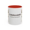 11oz Xoloitzcuintli Latin Mug, Red, front view