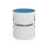 11oz Xoloitzcuintli Mug, Light Blue, front view