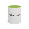 11oz Xoloitzcuintli Mug, Light Green, front view