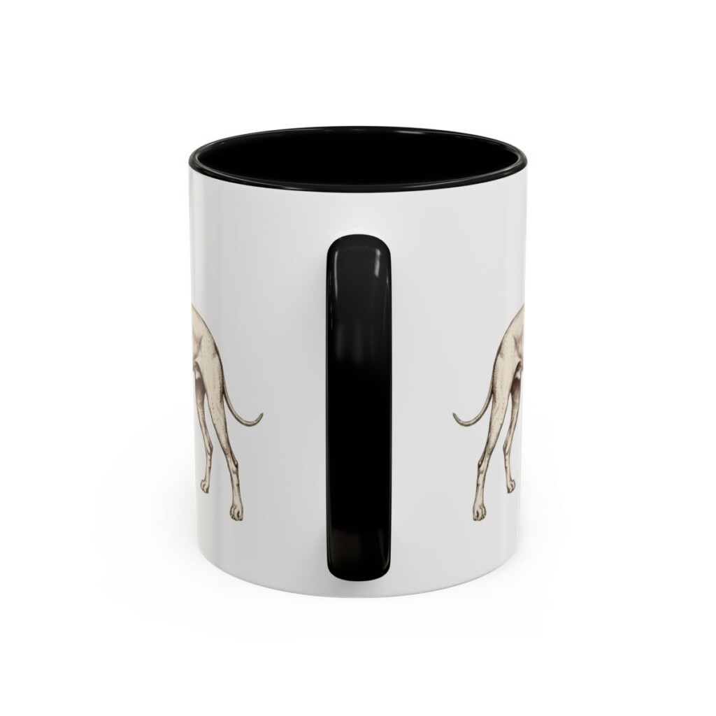 11oz Xoloitzcuintli Dog Mom Mug, Black, back view