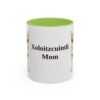 11oz Xoloitzcuintli Dog Mom Mug, Light Green, front view