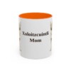 11oz Xoloitzcuintli Dog Mom Mug, Orange, front view