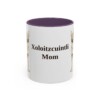 11oz Xoloitzcuintli Dog Mom Mug, Purple, front view