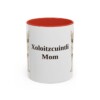11oz Xoloitzcuintli Dog Mom Mug, Red, front view