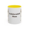 11oz Xoloitzcuintli Dog Mom Mug, Yellow, front view