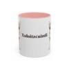 11oz Xoloitzcuintli Mug, Pink, front view