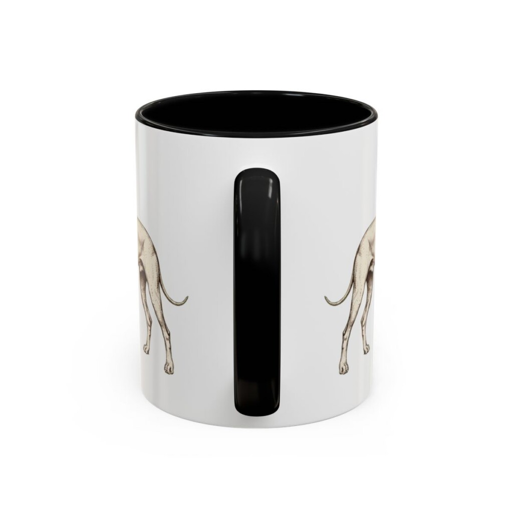 11oz Xoloitzcuintli Mug, Black, back view