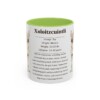 11oz Xoloitzcuintli Mug, Light Green, front view