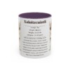 11oz Xoloitzcuintli Mug, Purple, front view