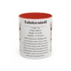 11oz Xoloitzcuintli Mug, Red, front view