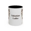 11oz Yakutian Laika Mug, Black, front view
