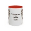 11oz Yakutian Laika Dog Dad Mug, Red, front view