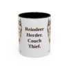 11oz Funny Yakutian Laika Mug, Black, front view