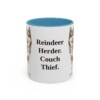 11oz Funny Yakutian Laika Mug, Light Blue, front view