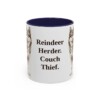 11oz Funny Yakutian Laika Mug, Navy, front view