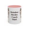 11oz Funny Yakutian Laika Mug, Pink, front view