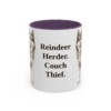 11oz Funny Yakutian Laika Mug, Purple, front view