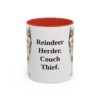11oz Funny Yakutian Laika Mug, Red, front view
