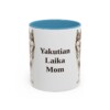 11oz Yakutian Laika Dog Mom Mug, Light Blue, front view