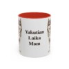 11oz Yakutian Laika Dog Mom Mug, Red, front view