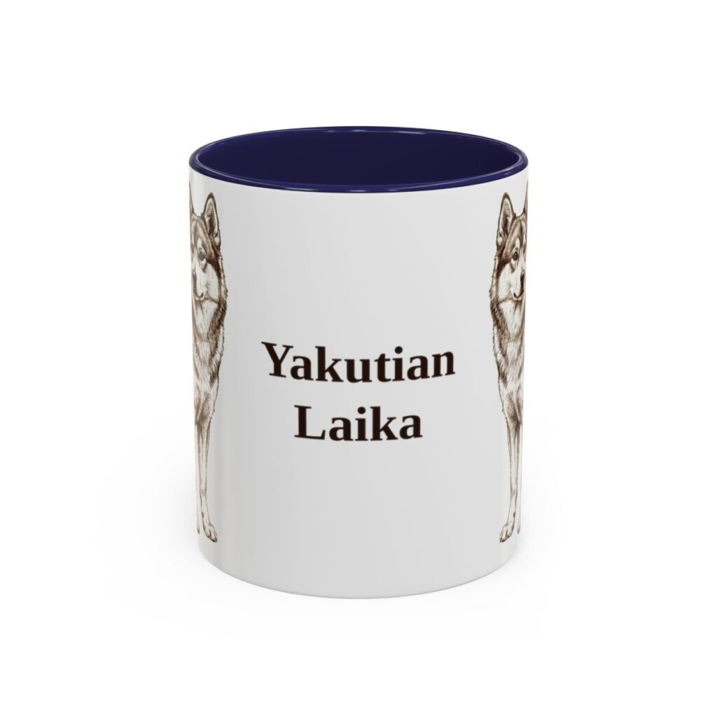 11oz Yakutian Laika Mug, Navy, front view