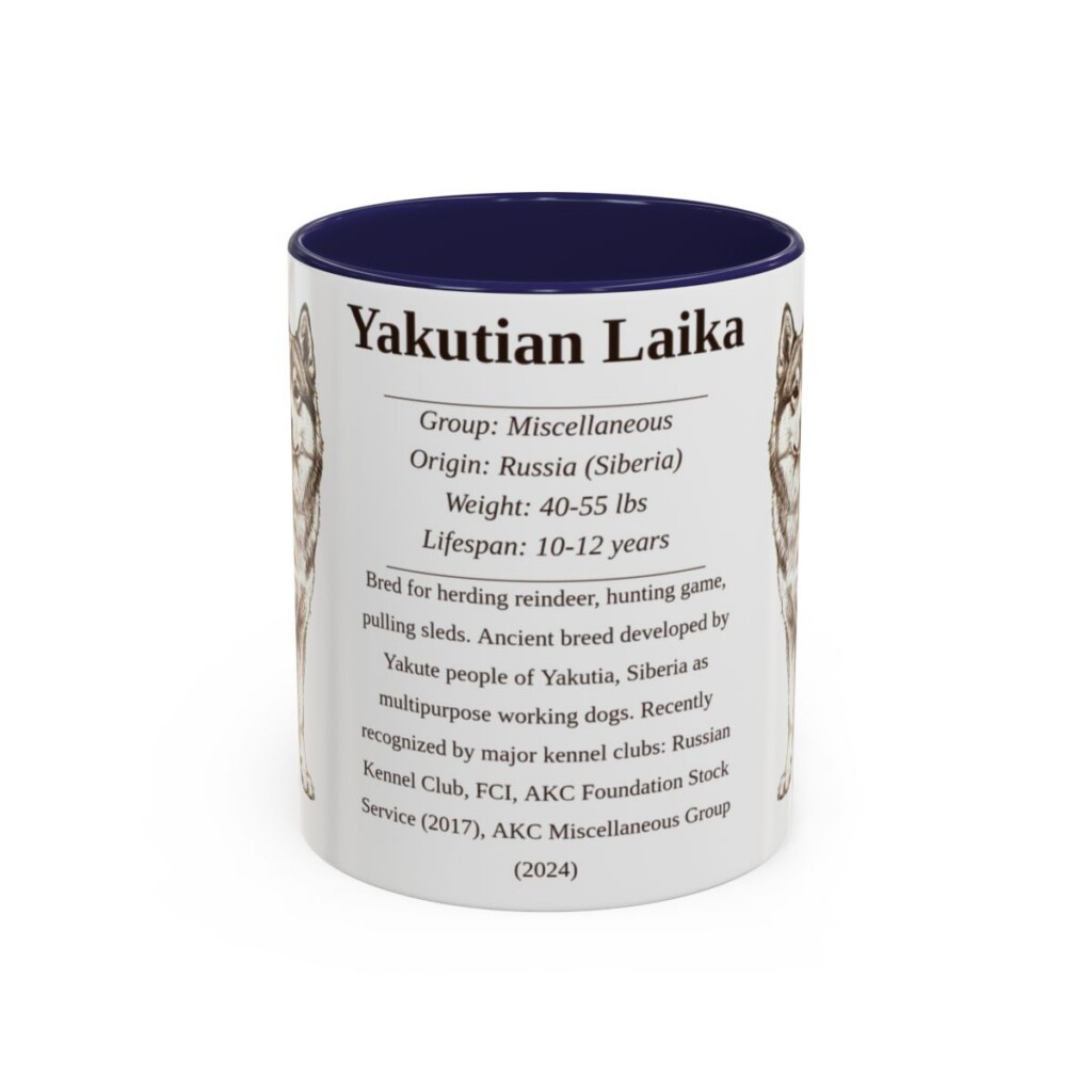 11oz Yakutian Laika Mug, Navy, front view