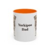 11oz-yorkipoo-mug-dad-orange 11oz Yorkipoo Dog Dad Mug, Orange, front view